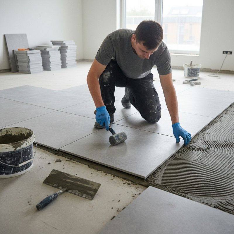 Mosaic Tile Floor Installation in Loudoun County, VA